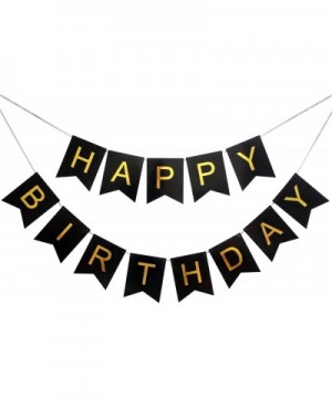 Happy 45th Birthday Banner Balloons Set for 45 Years Old Birthday Party Decoration Supplies Gold Black - C618LGXTISG $14.66 B...