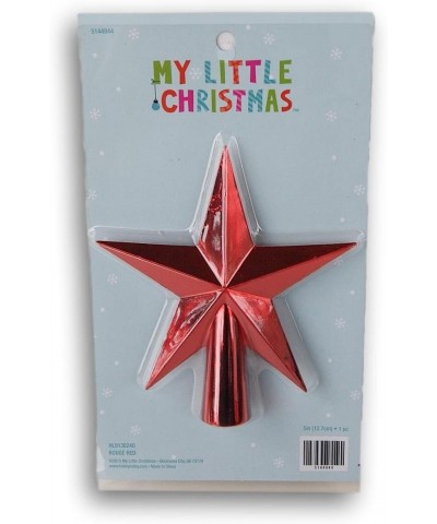 Matte Red Miniature 5 Point Star Tree Topper - 4.5 x 5 Inches - C218053AE7D $7.05 Tree Toppers