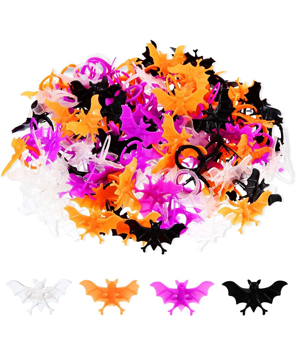 160 Pieces Colorful Halloween Bat Plastic Rings Bat Toy Rings Plastic Cupcake Topper Small Gift for Party - CX18WS463YA $7.26...