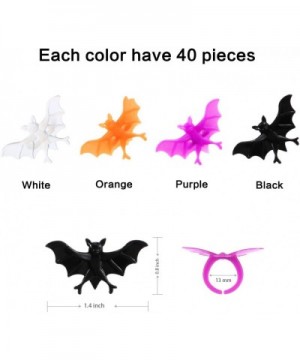 160 Pieces Colorful Halloween Bat Plastic Rings Bat Toy Rings Plastic Cupcake Topper Small Gift for Party - CX18WS463YA $7.26...