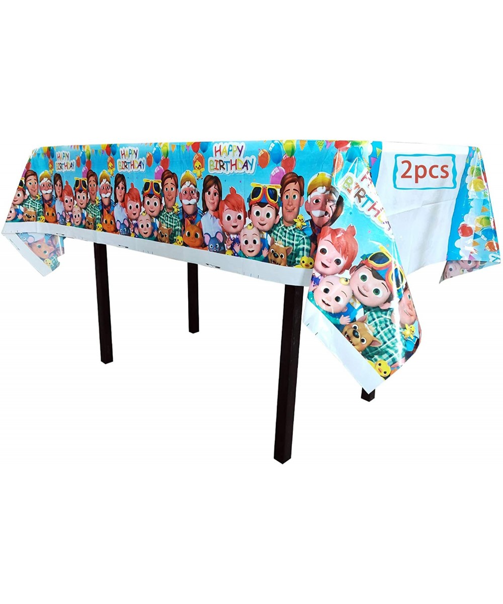 2pcs Cocomelon Themed Birthday Party Decorations - Disposable Cocomelon Plastic Tablecloth - 70.8 x 42.5"- Disposable Table C...