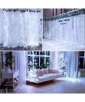 Curtain String Lights- 12 Lightning Modes USB Powered Fairy Lights String with Sound Activated & Timer Function for Bedroom W...