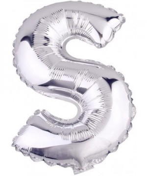 16 Inch Silver Foil Balloons Letters A to Z Numbers 0 to 9 for Prom Wedding Birthday Party Decor (Letter S) - Letter S - CI17...