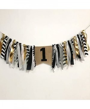 First Birthday Burlap Highchair Banner Bunting 1st Happy Birthday Party Decorations for Baby - Number 1 - CQ18DHHDYCU $8.24 B...