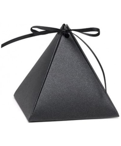 Pyramid Favor Boxes- 3-Inch- Black Shimmer - Black Shimmer - CN186WQ7NYZ $7.35 Favors
