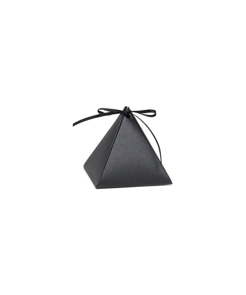 Pyramid Favor Boxes- 3-Inch- Black Shimmer - Black Shimmer - CN186WQ7NYZ $7.35 Favors