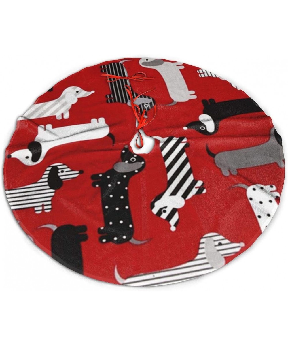 Urban Zoologie Weenie Dogs Christmas Tree Skirt- Tree Skirt for Christmas Xmas Tree Decorations Holiday Decoration Indoor Out...