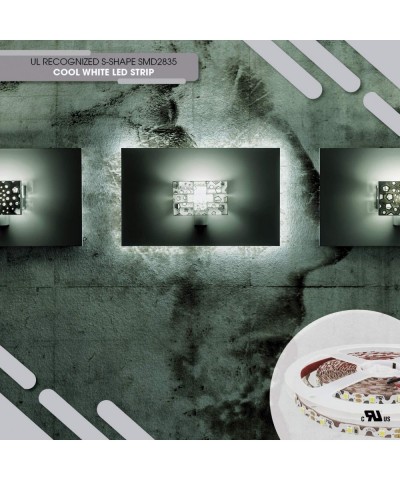 12V 16.4ft 2835 SMD Zig-Zag Flexible LED Strip Lights Dimmable 6.2W/m 300 LEDs 60 LEDs/m IP33 Non-Waterproof - C417YXHUH64 $1...