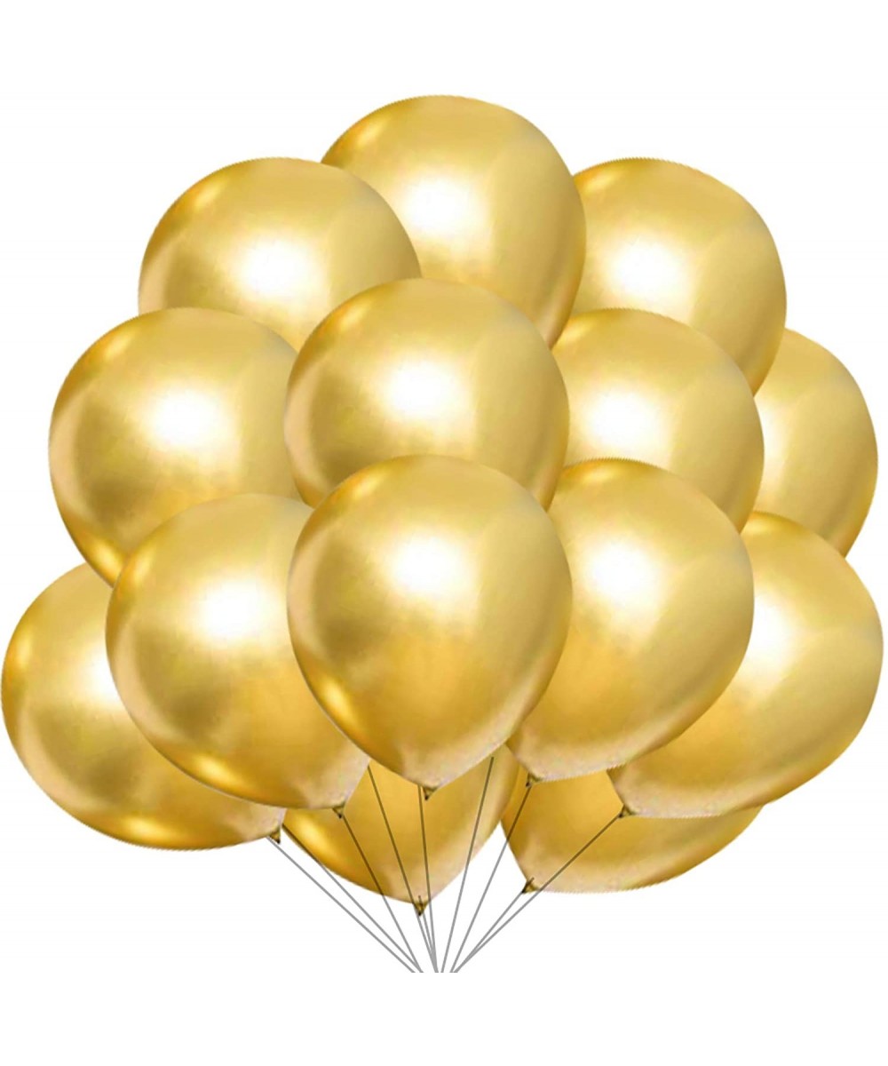 Gold Metallic Chrome Latex Balloons- 12 Inch 50Pcs Gold Party Balloon for Birthday Baby Shower Supplies Bridal Shower Wedding...