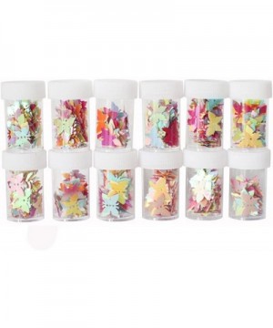 Glitter Confetti Craft Sequins for DIY Nail Art Party Wedding Decoration 12 Packs (Butterfly) - CZ187XX8UMA $8.58 Confetti