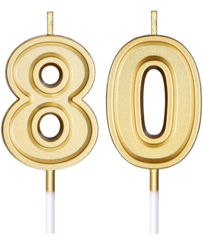 80th Birthday Candles Cake Numeral Candles Happy Birthday Cake Candles Topper Decoration for Birthday Wedding Anniversary Cel...