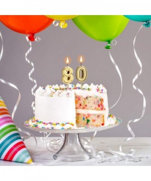 80th Birthday Candles Cake Numeral Candles Happy Birthday Cake Candles Topper Decoration for Birthday Wedding Anniversary Cel...