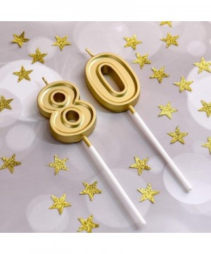 80th Birthday Candles Cake Numeral Candles Happy Birthday Cake Candles Topper Decoration for Birthday Wedding Anniversary Cel...