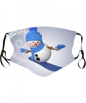 Adult Christmas Snowman Santa Claus Printing Adjustable Washable Face Bandanas for Outdoor Indoor - C - C919KN769GZ $5.13 Swags