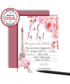 Ooh La La Watercolor Floral Paris Party Invitations for Birthdays- Baby Showers- Bridal Showers- Engagement Parties and more....