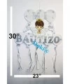 Silver Prayer Halo Mi Bautizo Angel Wings Figure Boy Girl 30" Jumbo EVA Craft Foam Cutout Wall Centerpiece with Ribbons Mi Co...