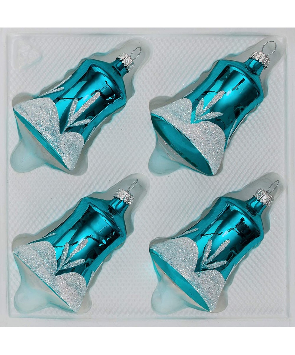 4 Handmade Christmas Ornaments "Vintage Turquoise" - Bells - CA18LSNO6Y0 $31.77 Ornaments
