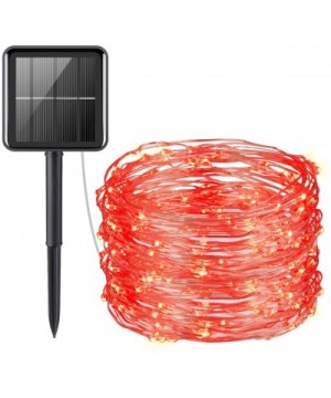 Solar Powered String Lights- 33ft 100 LED Copper Wire Lights- Fairy Lights- Indoor Outdoor Waterproof Solar Decoration Lights...