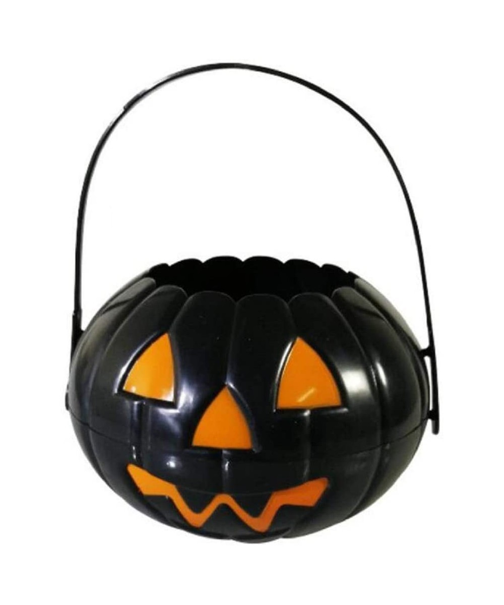 Pumpkin Candy Holder Mini Trick-or-Treat Halloween Candy Bucket Halloween Candy Good Pumpkin Bucket - Black - CL18GN00L4Y $6....
