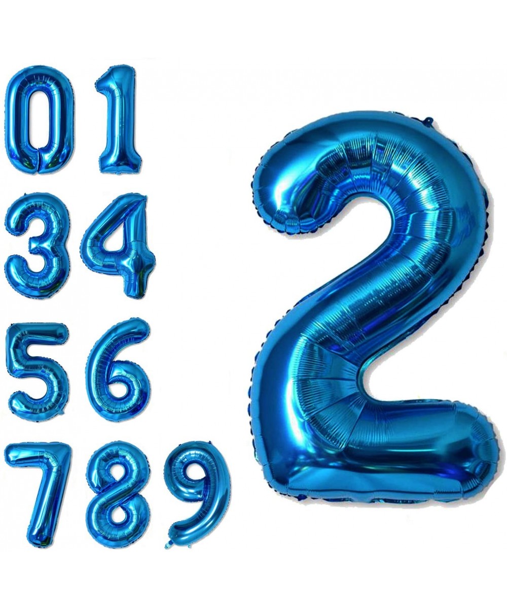 40 Inch Jumbo Blue Number 2 Balloon Giant Balloons Prom Balloons Helium Foil Mylar Huge Number Balloons for Birthday Party De...