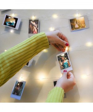 Photo Clip String Lights 17ft - 50 LED String Fairy Lights with 50 Clear Clothespin Clips for Picture Hanging- Dorm Room Deco...