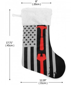 Christmas Stockings with Mechanic American Flag Print Xmas Stockings Ornament Gifts for Family Holiday Party Decor 1pcs - Mec...