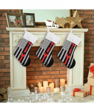 Christmas Stockings with Mechanic American Flag Print Xmas Stockings Ornament Gifts for Family Holiday Party Decor 1pcs - Mec...