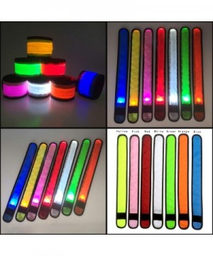 LED Armbands Slap Bracelets Wristbands Flashing Sports Pack of 6/7 Glow Party Supplies for Lives- Festivals Running Parties N...