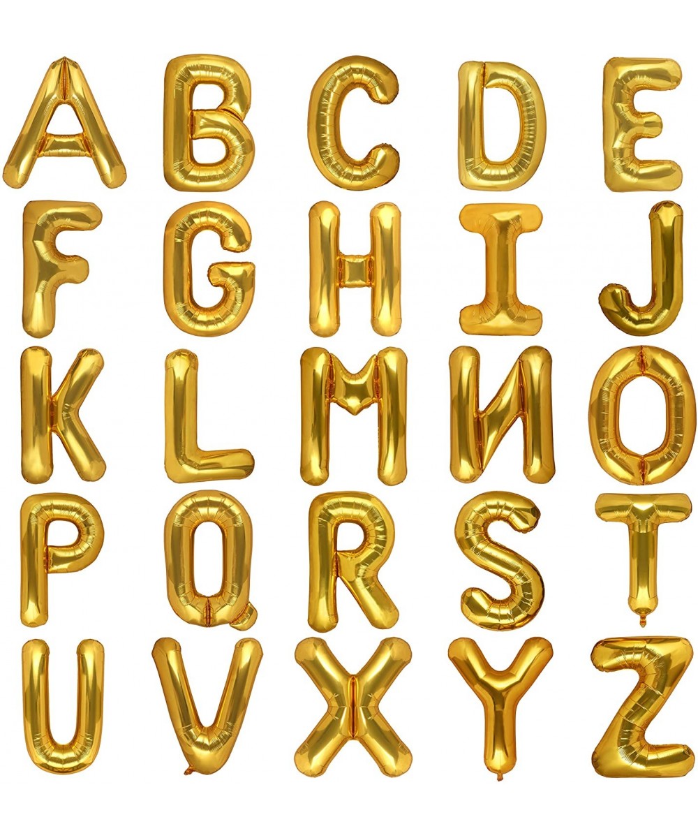 40 Inch Giant Gold Letter X Balloon Birthday Party Decorations Mylar Foil Big Alphabet Large Helium Balloon - Letter X - CK18...