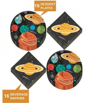 Space Party Supplies - Outer Space Planet Paper Dessert Plates and Beverage Napkins (Serves 16) - Outer Space Planet Paper De...