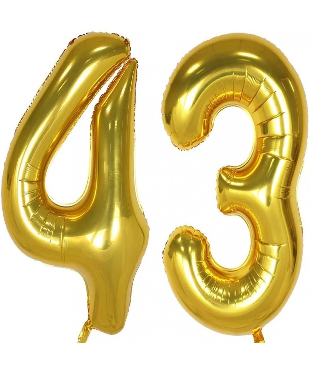 40inch Gold Foil 43 Helium Jumbo Digital Number Balloons- 43th Birthday Decoration for Girls or Boys- sweet 43 Birthday Party...