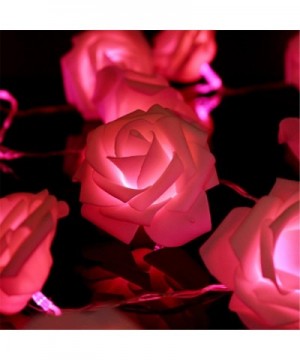 20 Led Battery Operated Premium String Romantic Flower Rose Fairy Light Lamp Outdoor for Valentine's Day- Wedding- Room- Gard...