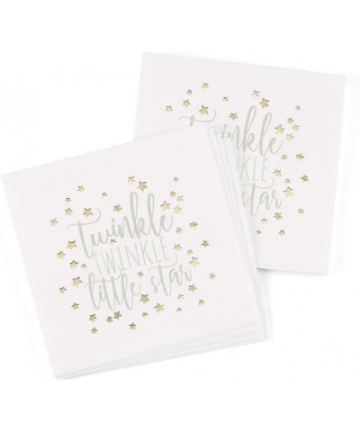 Baby Shower Napkins- 4.75-Inch (Folded)- Metallic Twinkle - Metallic Twinkle - CW18NMQQ9GR $13.94 Tableware