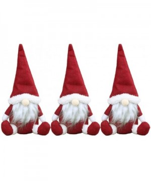 Christmas Gnomes-Santa Christmas Ornaments-Handmade Ornaments (3pack-Red) - 3pack-red - CS19HN2Q6ZL $10.44 Ornaments