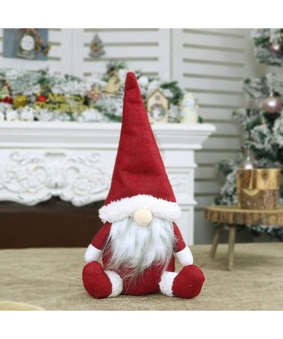 Christmas Gnomes-Santa Christmas Ornaments-Handmade Ornaments (3pack-Red) - 3pack-red - CS19HN2Q6ZL $10.44 Ornaments
