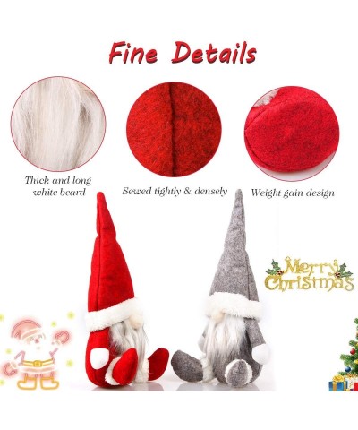Christmas Gnomes-Santa Christmas Ornaments-Handmade Ornaments (3pack-Red) - 3pack-red - CS19HN2Q6ZL $10.44 Ornaments