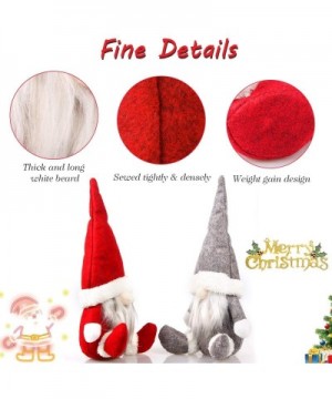 Christmas Gnomes-Santa Christmas Ornaments-Handmade Ornaments (3pack-Red) - 3pack-red - CS19HN2Q6ZL $10.44 Ornaments