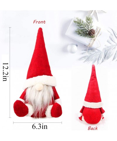 Christmas Gnomes-Santa Christmas Ornaments-Handmade Ornaments (3pack-Red) - 3pack-red - CS19HN2Q6ZL $10.44 Ornaments