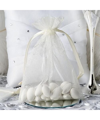 50 pcs 5x7-Inch Ivory Organza Drawstring Bags - Wedding Party Favors Jewelry Pouch Candy Gift Bags - Ivory - C712MA8Z7KY $9.4...