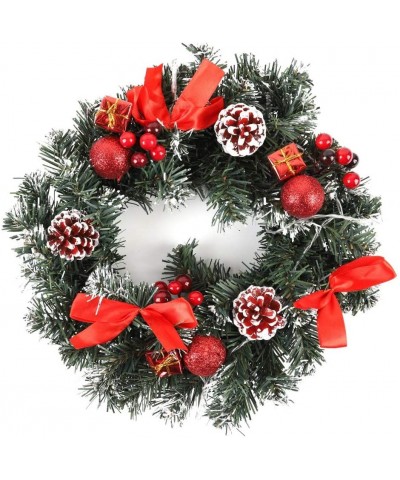 Christmas Wreaths Garlands Swags for Front Door Hanger Outdoor with Battery Powered LED Light String Hanging Garland Holiday ...