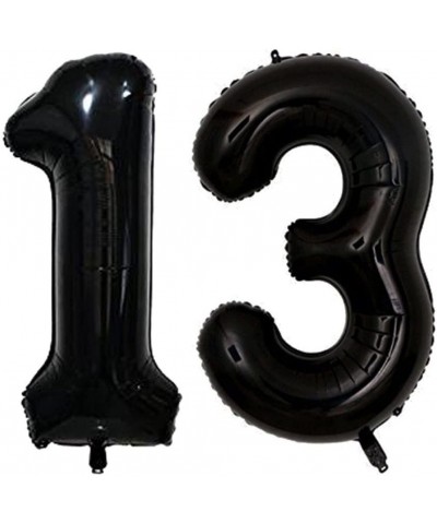 40inch Black Number 13 Balloon Party Festival Decorations Birthday Anniversary Jumbo foil Helium Balloons Party Supplies use ...