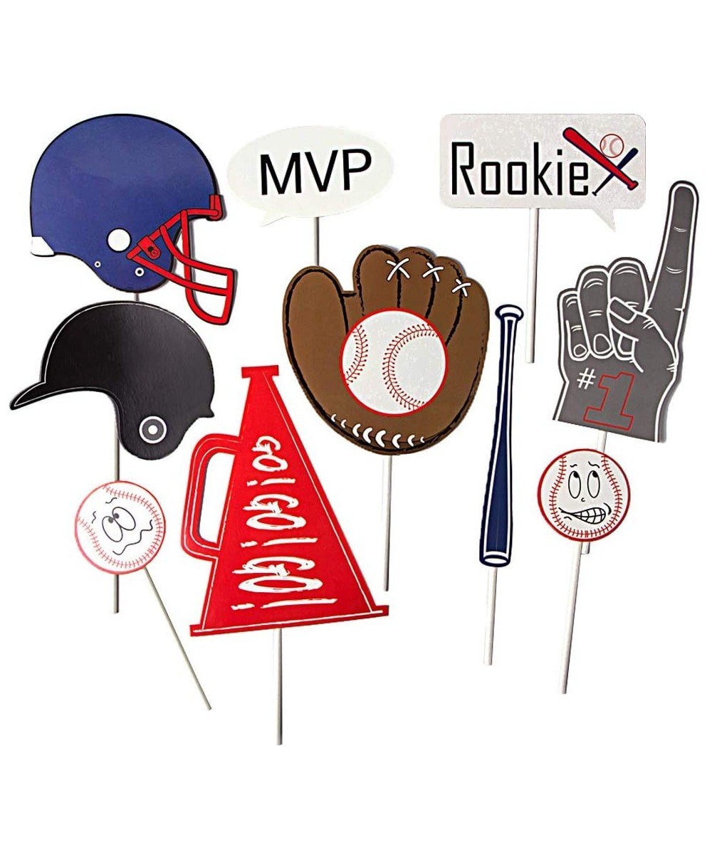 Custom Batter Up Baseball Photo Booth Props Birthday or Baby Shower Party Supplies- 10pcs Selfie Props- Easy Joy - CQ18L0S3LO...