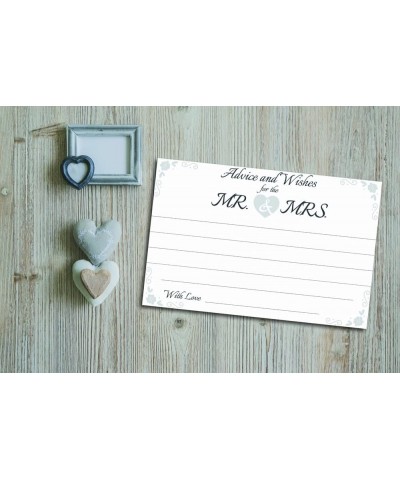 4x6 Advice and Wishes for The Mr. & Mrs. Cards - Gray - C712MYWKNO1 $11.16 Favors