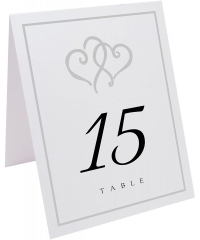 Linked Hearts and Border Table Numbers (Select Color/Quantity)- White- Silver- 1-15- Perfect for a Wedding- Party- Restaurant...