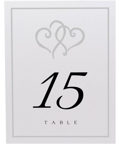 Linked Hearts and Border Table Numbers (Select Color/Quantity)- White- Silver- 1-15- Perfect for a Wedding- Party- Restaurant...