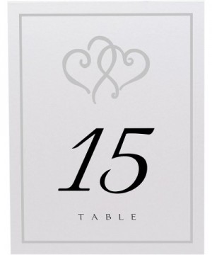 Linked Hearts and Border Table Numbers (Select Color/Quantity)- White- Silver- 1-15- Perfect for a Wedding- Party- Restaurant...