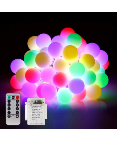 Globe String Lights- 23ft 50 LED Battery Powered String Lights with Remote Timer Room Hanging Bedroom Decoration Fairy Lights...