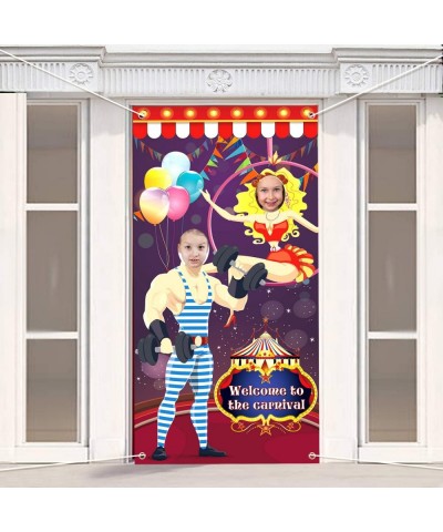 Carnival Photo Door Banner Backdrop Carnival Game for Carnival Decorations- Circus Party Supplies - C018Y4DTY6Z $7.76 Banners...