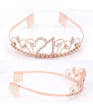 Quarantine Birthday Gifts - Rose Gold"21 & Quarantined" Sash + Rhinestone Crown Set - 21st Birthday Decorations- Gifts & Supp...