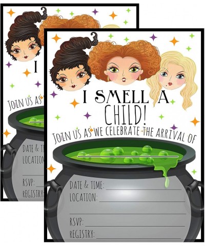A Little Hocus Pocus Party Supply and Wall Art Decor (Shower Invite) - Shower Invite - C518YC9OYK5 $9.97 Party Packs